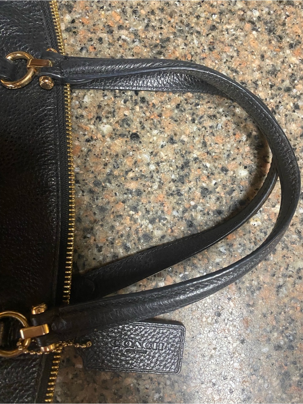 Price Drop! Coach Black Pebbled Leather Prairie Satchel Shoulder Bag - Picture 7 of 10